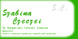 szabina czeczei business card